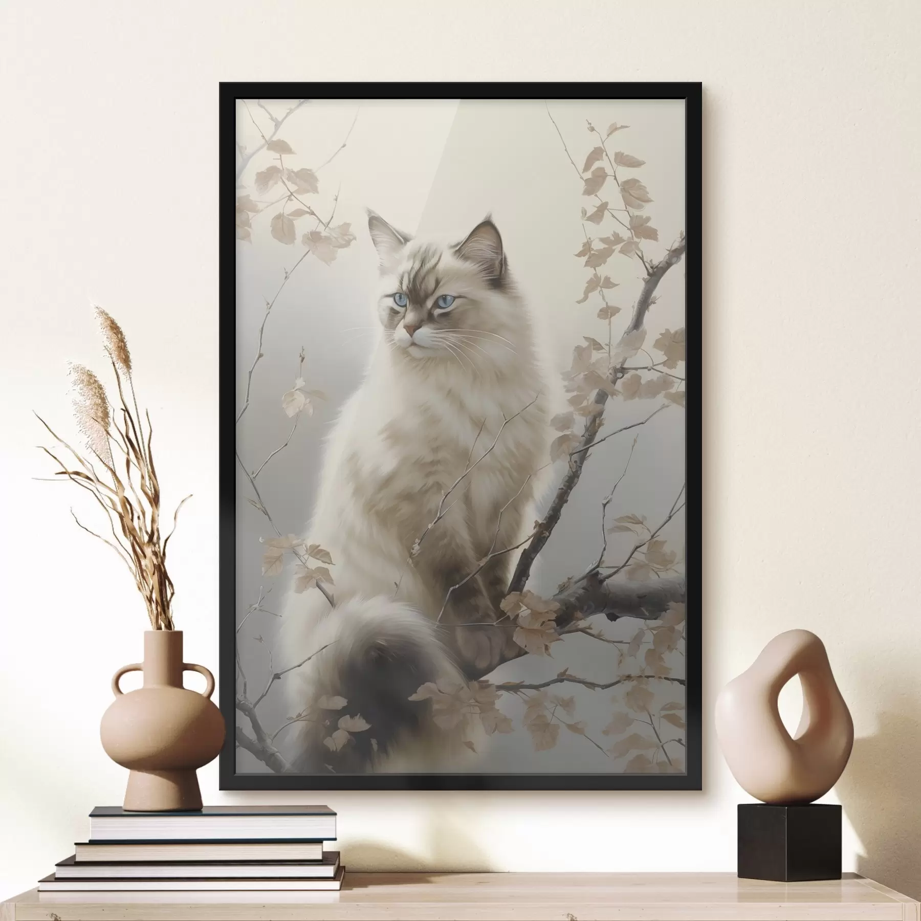 Fototapetai Katė ant medžio šakos f46300