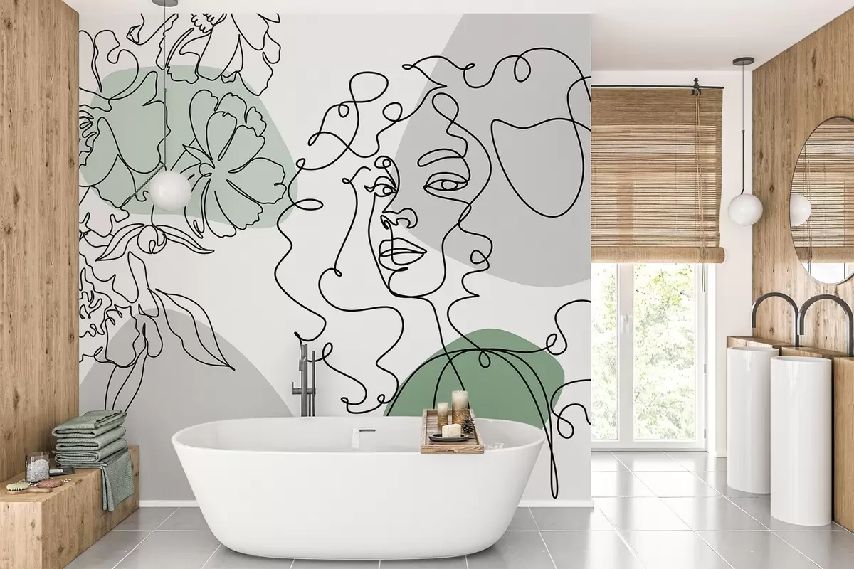 Fototapetai Mergina eilėse w04724v1