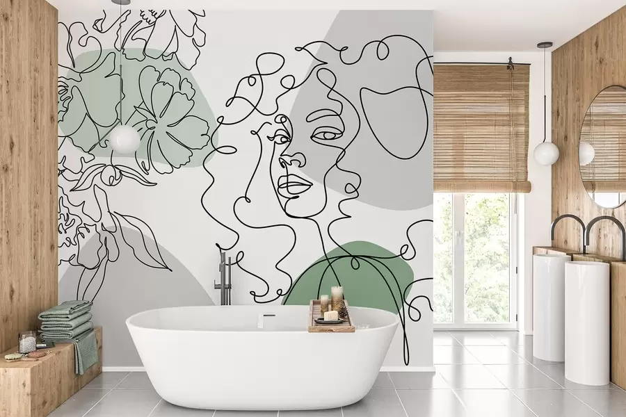 Fototapetai Mergina eilėse w04724v1