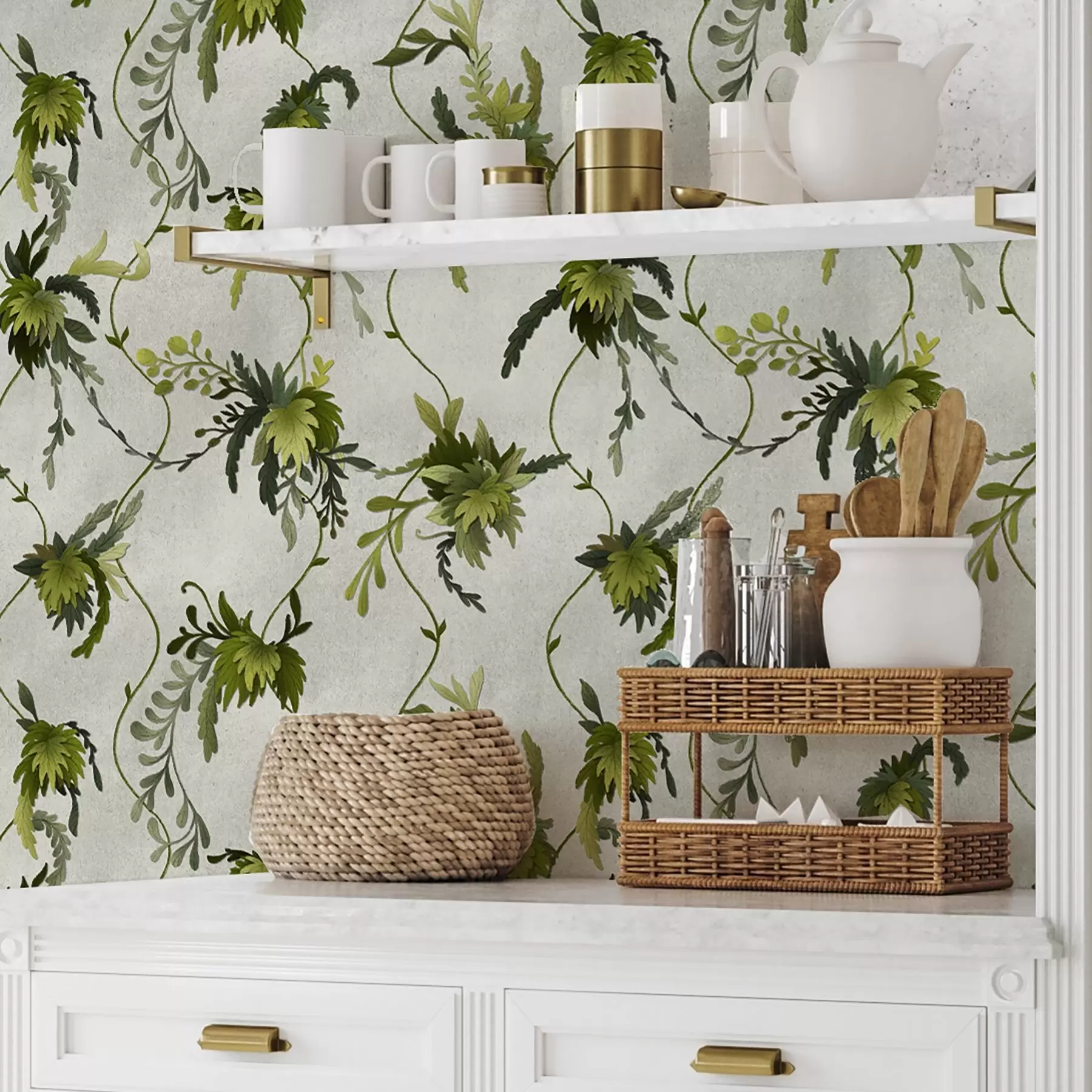 Fototapetai Lapais apaugusios šakos šviesaus fono fone a00806