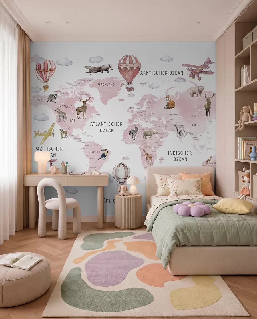 Fototapetai Rožinis atlasas vokiškai c00001dev3