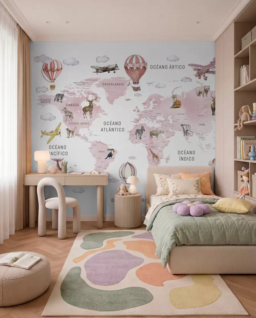 Fototapetai Rožinis atlasas ispaniškai c00001esv3
