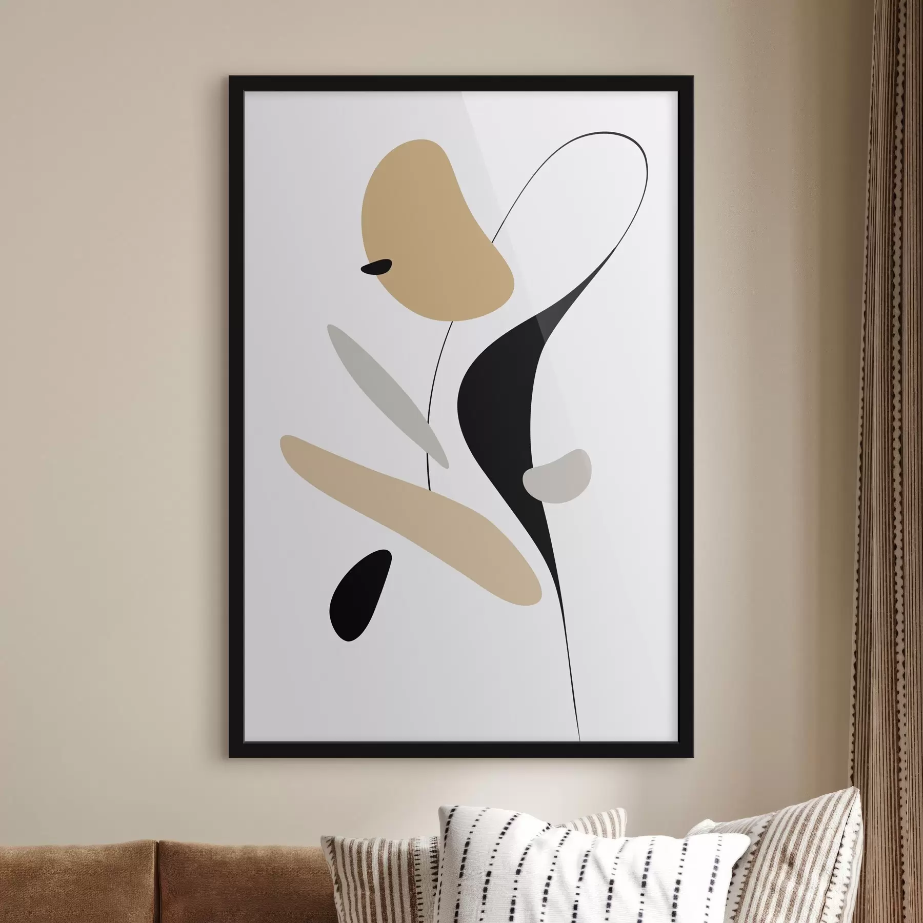 Fototapetai Abstrakčioji kompozicija su taškeliais ir linijomis f46350