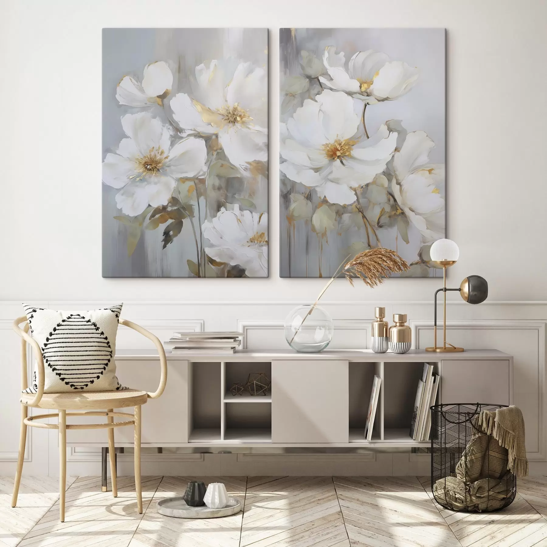 Paveikslėlis Abstrakčių gėlių imitacija tapyboje m00906