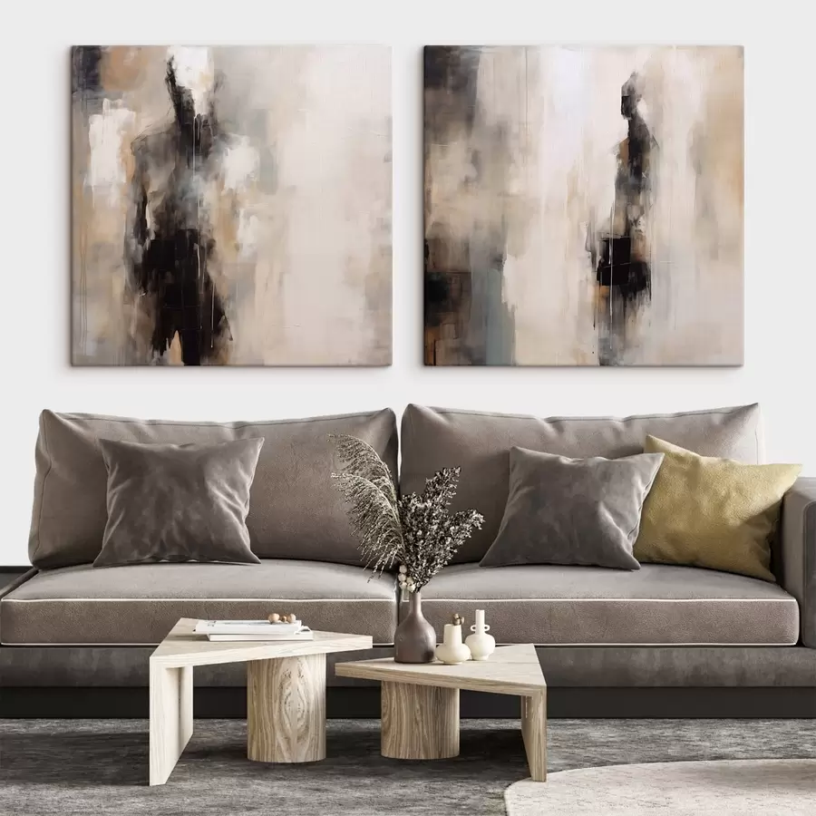 Paveikslėlis Abstrakčios žmogiškos figūros šešėliuose m00860