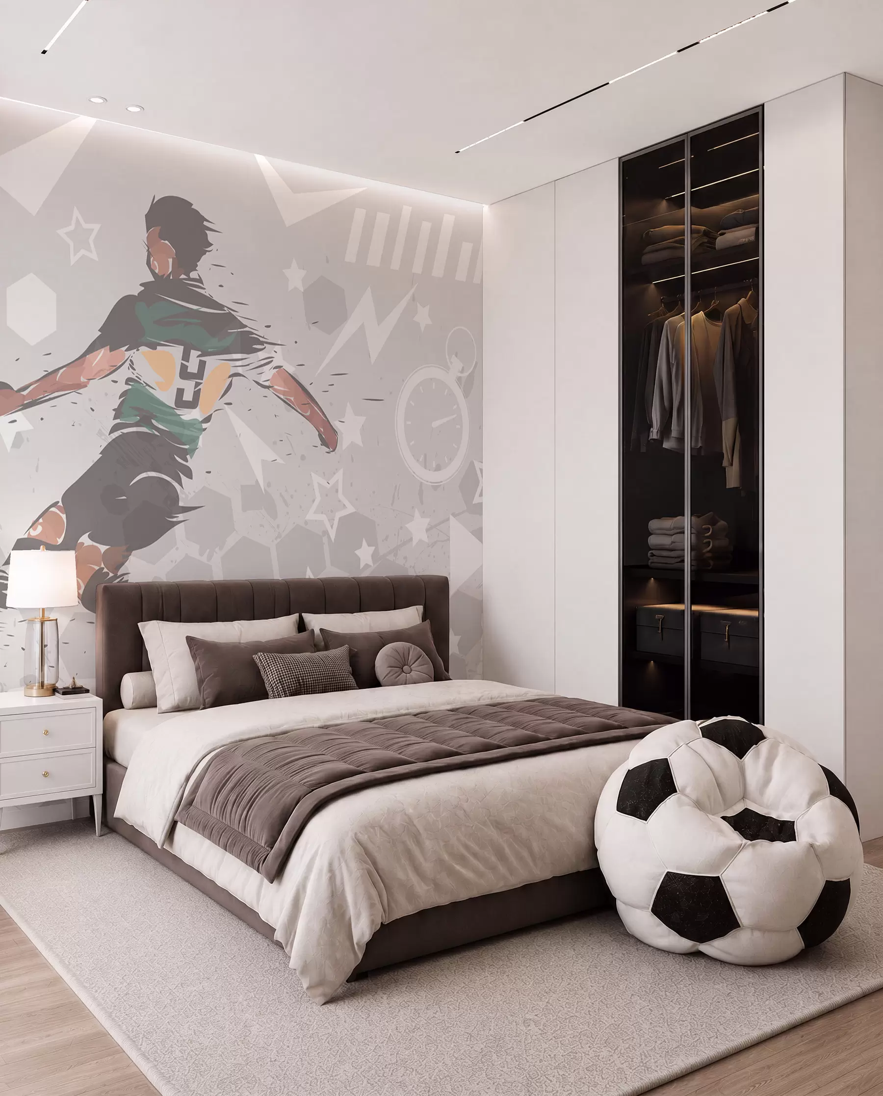 Fototapetai Futbolas žaliu tušu w04763