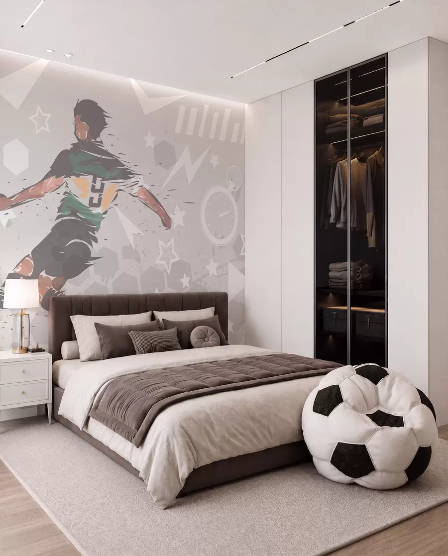 Fototapetai Futbolas žaliu tušu w04763