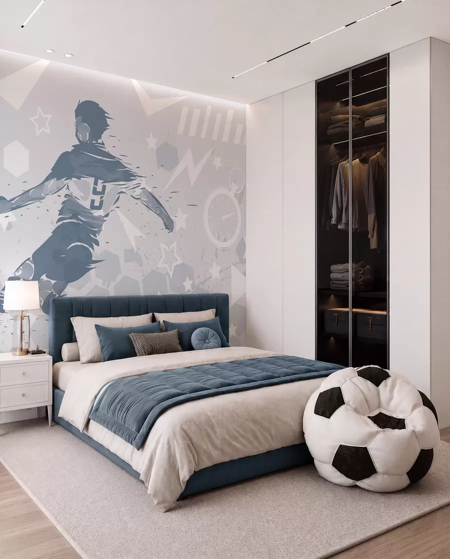 Fototapetai Futbolas mėlynu rašalu w04763v1