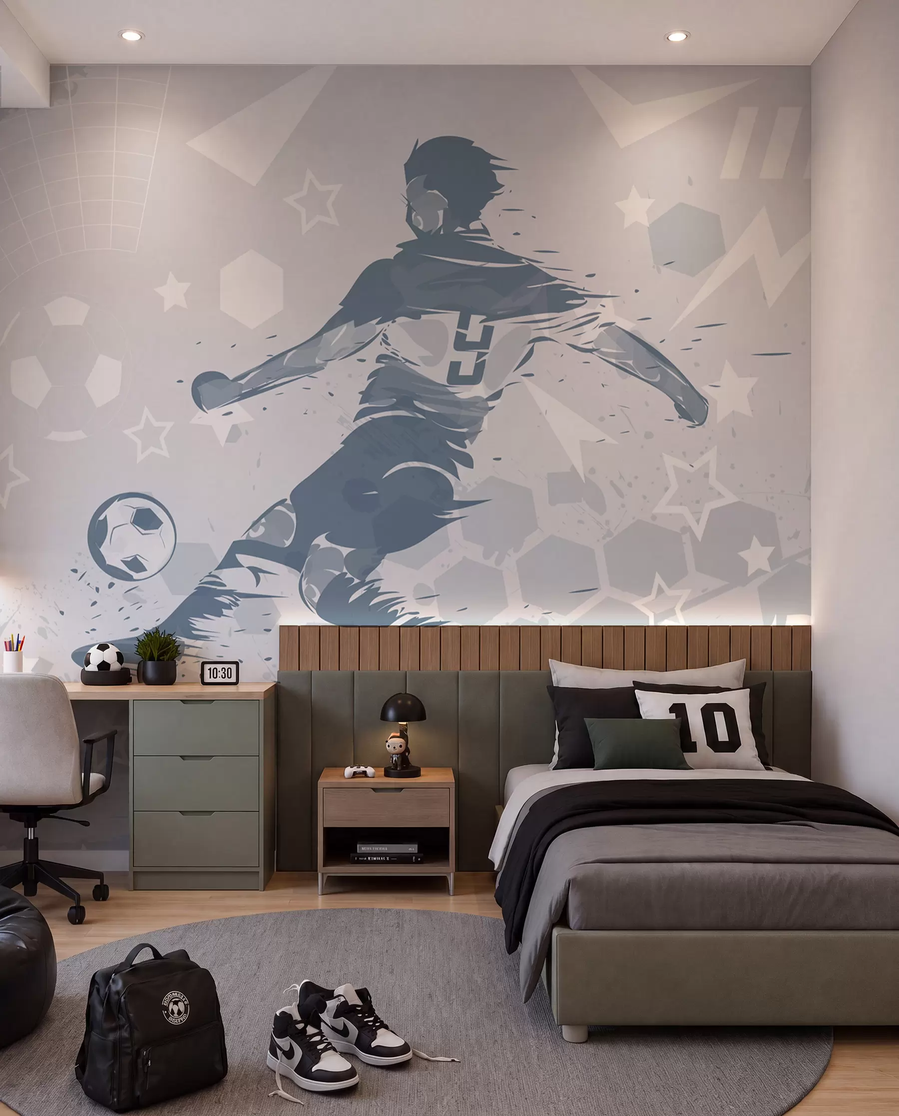 Fototapetai Futbolas mėlynu rašalu w04763v1