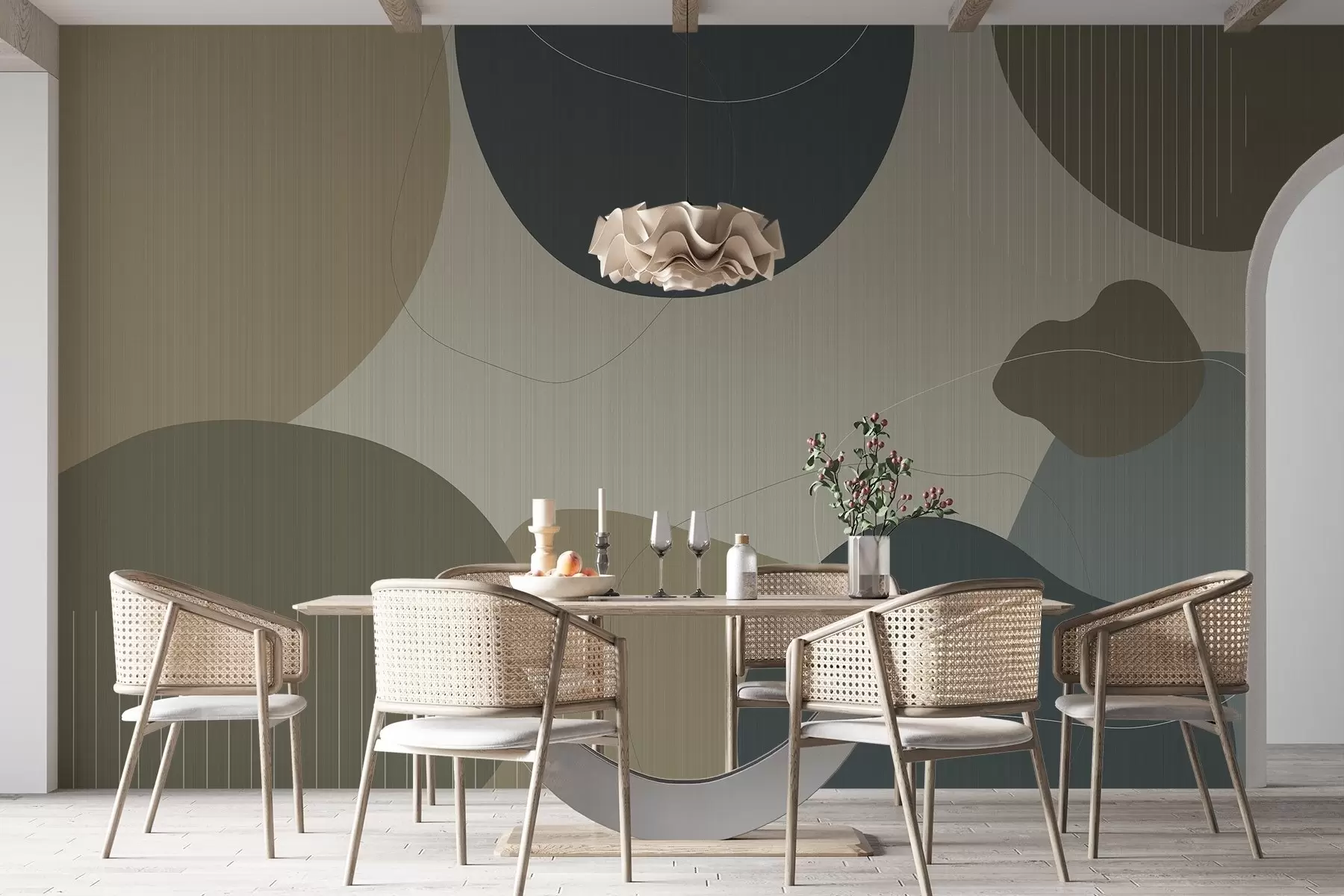 Fototapetai Abstraktūs apskritimai w04759v2