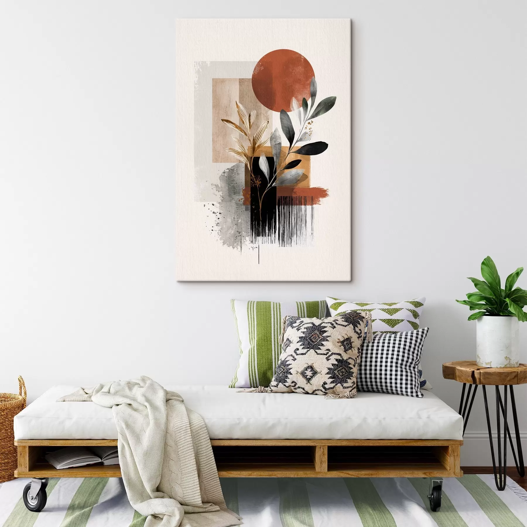 Paveikslėlis Geometrija ir lapų abstrakcija s46388