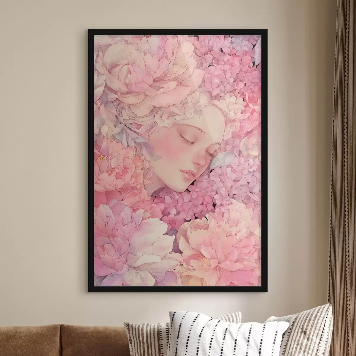 Plakatas Veidai su bijūnais f46363
