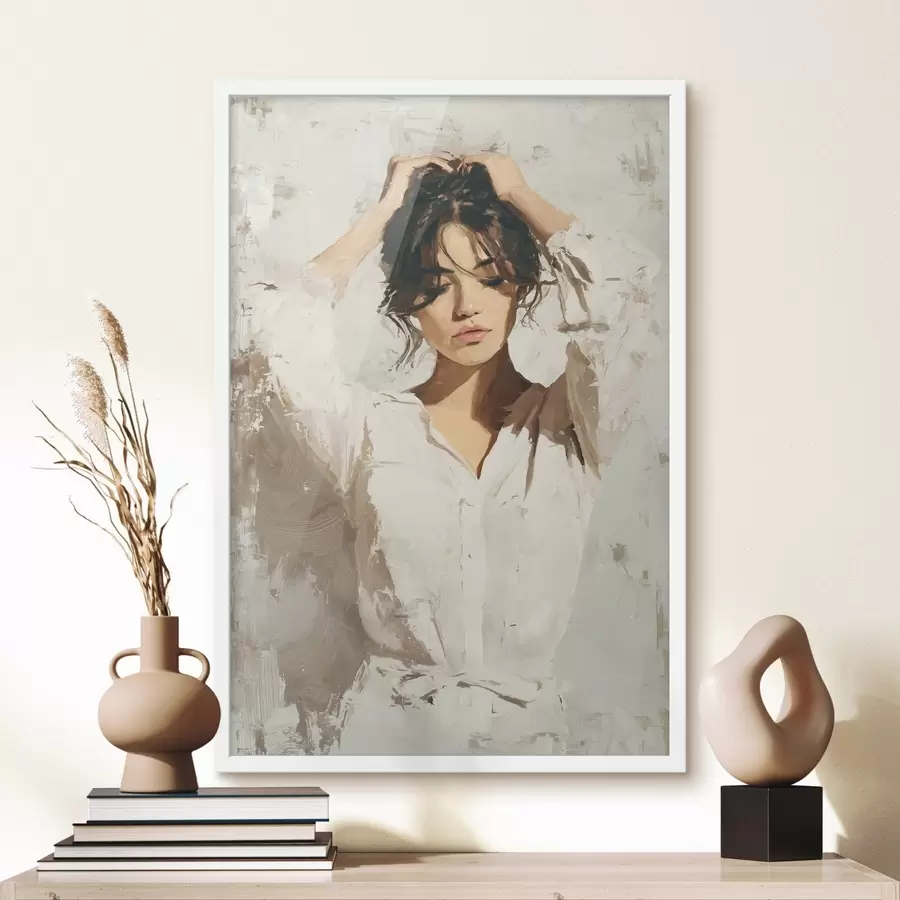 Fototapetai Moteris baltais drabužiais f46366