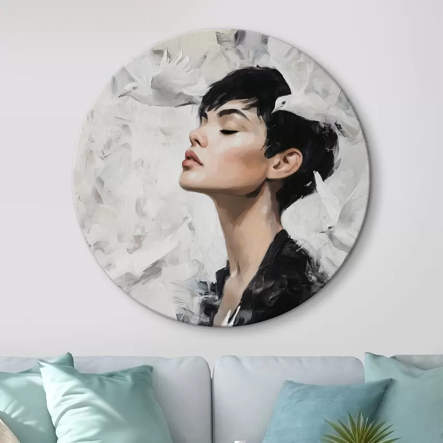 Paveikslėlis Mergaitė ir paukščiai r46365