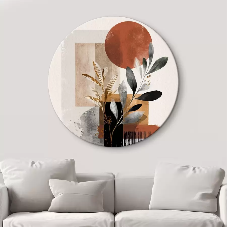 Paveikslėlis Geometrija ir lapų abstrakcija r46388