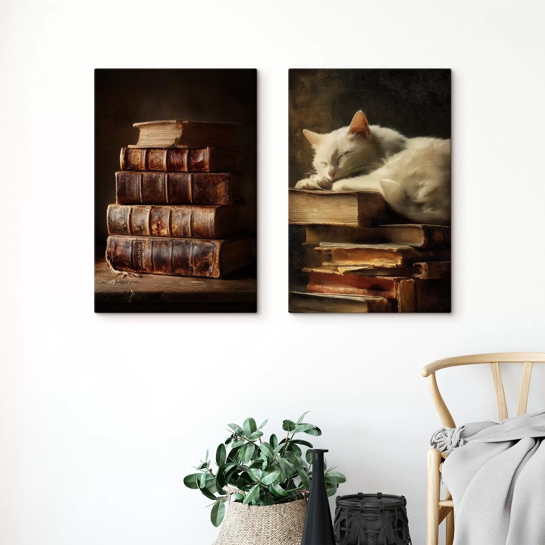 Paveikslėlis Katė ant knygų m00918