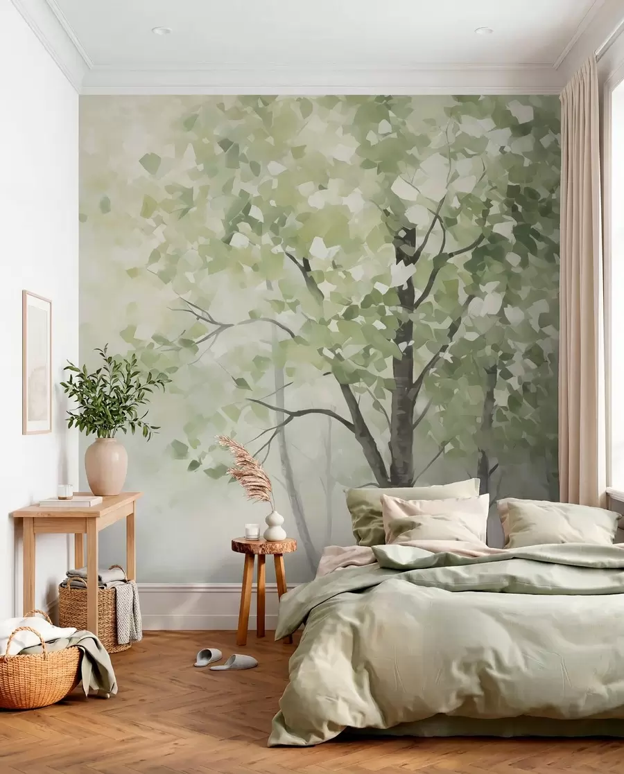 Fototapetai Abstrakčių medžių imitacija tapyboje w04781