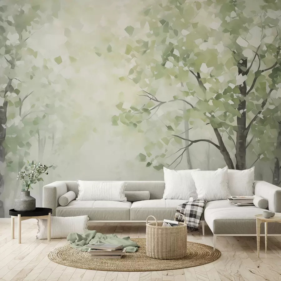 Fototapetai Abstrakčių medžių imitacija tapyboje w04781