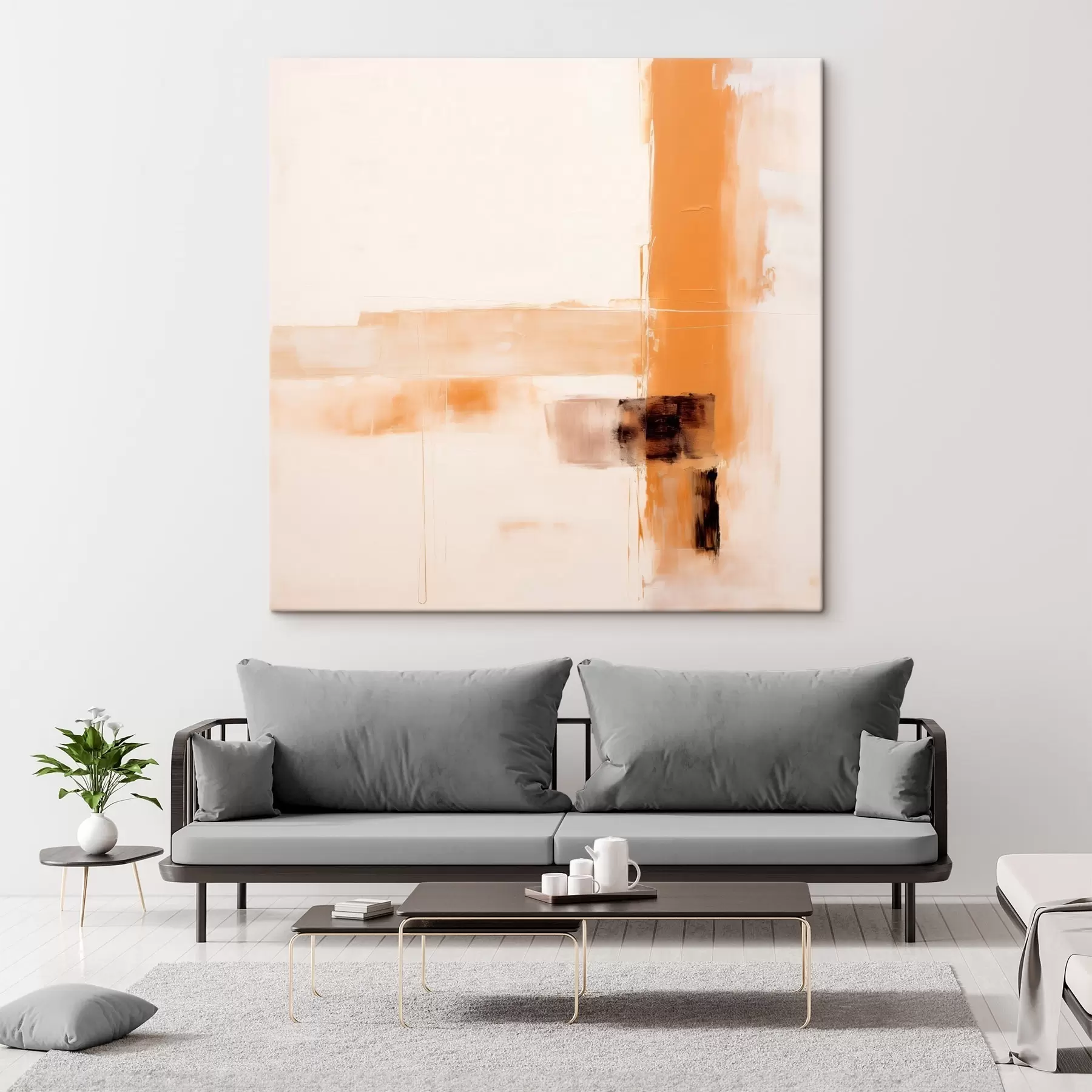 Paveikslėlis Oranžinė ir ruda abstrakcija s46307