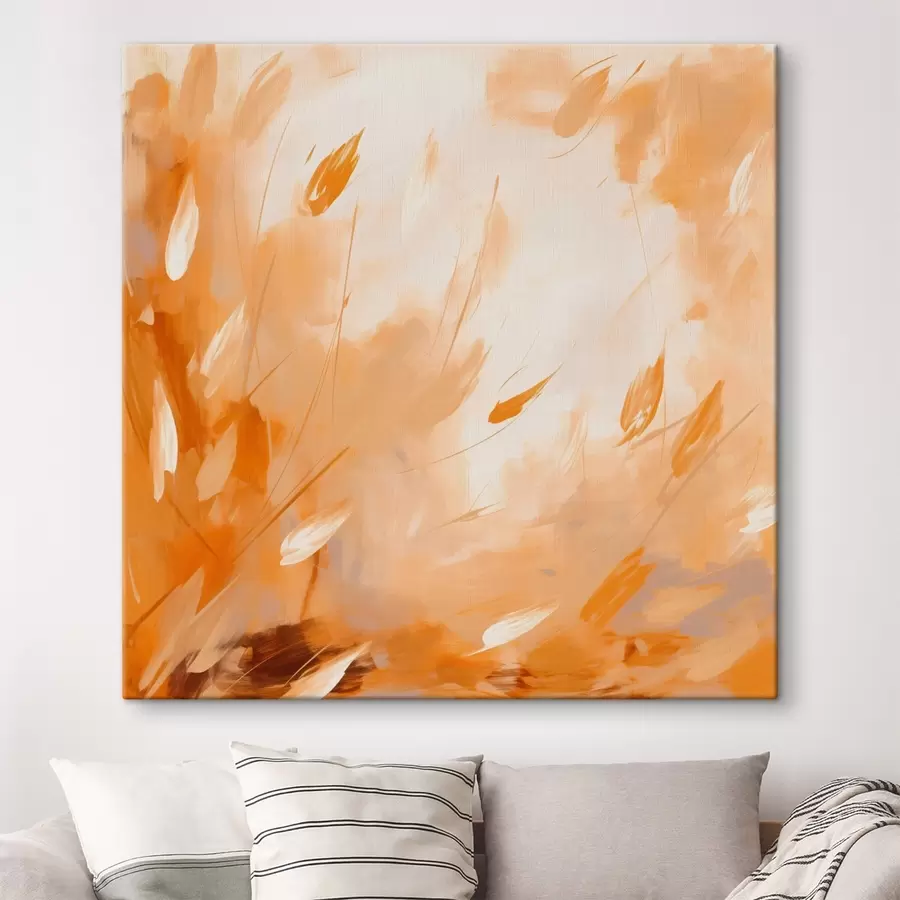 Paveikslėlis Abstrakčios žiedlapių ir stiebų aliejaus stiliaus kompozicijos s46319