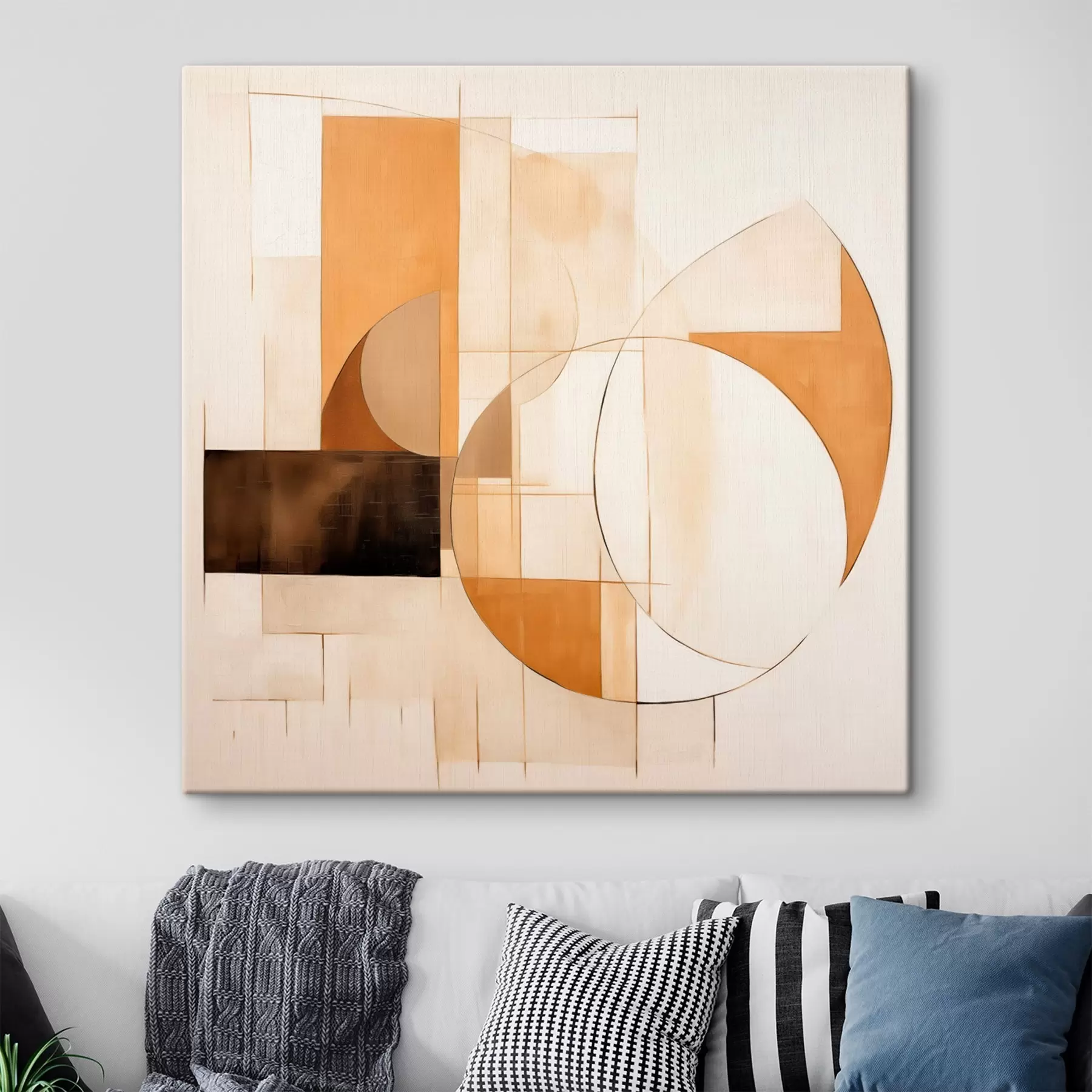 Paveikslėlis Abstraktaus minimalistinio stiliaus kompozicija šiltų atspalvių s46321