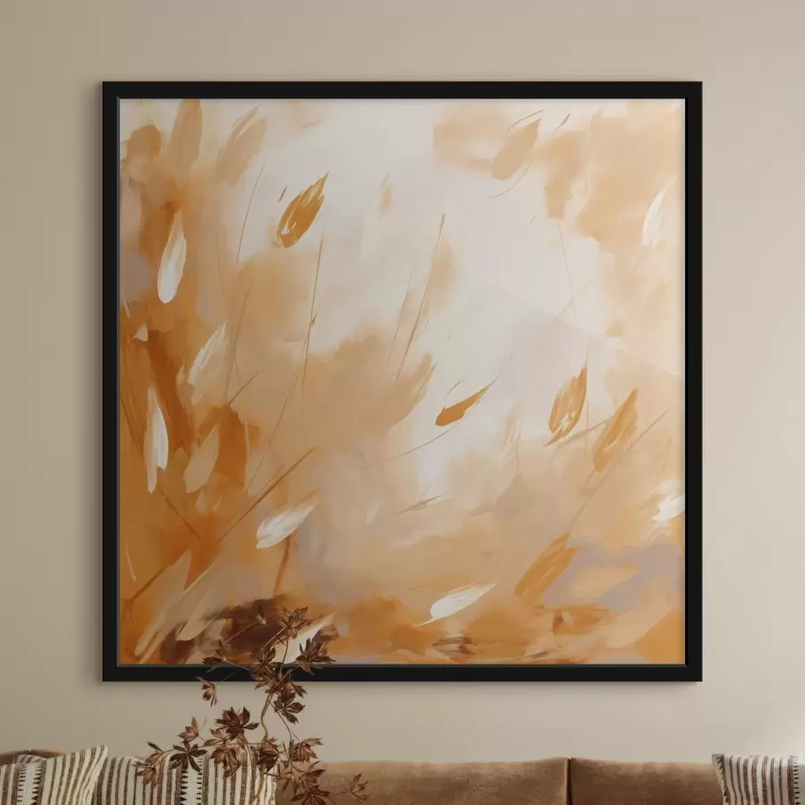 Fototapetai Abstrakčios žiedlapių ir stiebų aliejaus stiliaus kompozicijos f46319