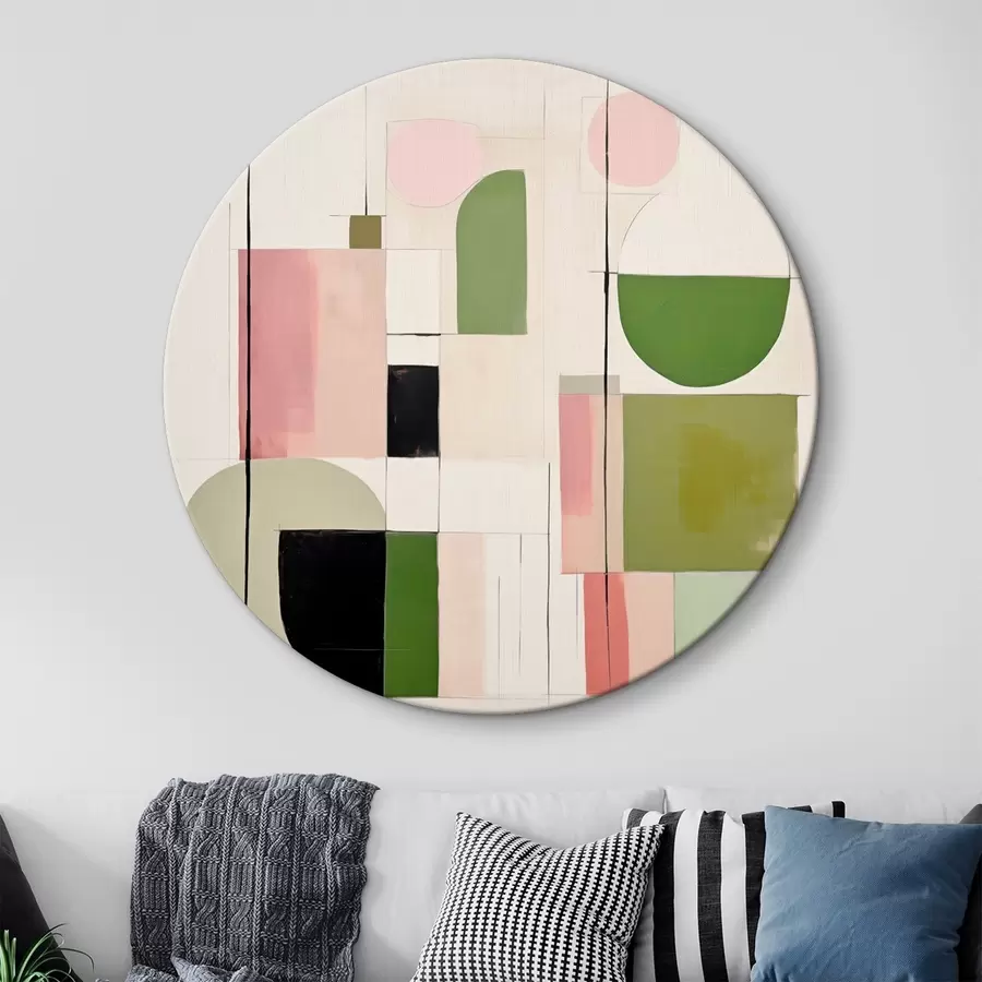 Paveikslėlis Abstraktus menas su spalvotais blokais ir linijomis r46313