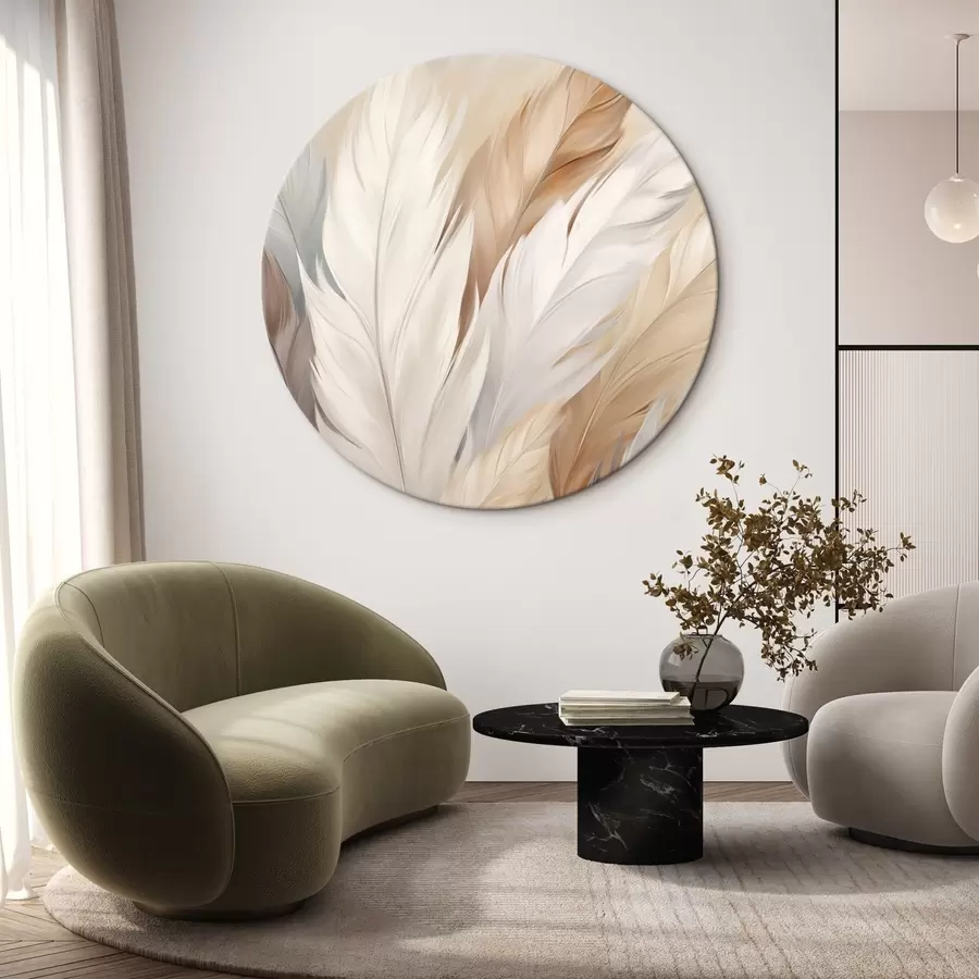 Paveikslėlis Minkštos plunksnos smėlio ir pilkos spalvos tonais r46190