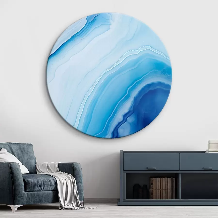 Paveikslėlis Abstraktus mėlynas ir baltas agato raštas, sūkurinės linijos ir gradientai, lygi tekstūra, modernus menas, minimalistinis r46290