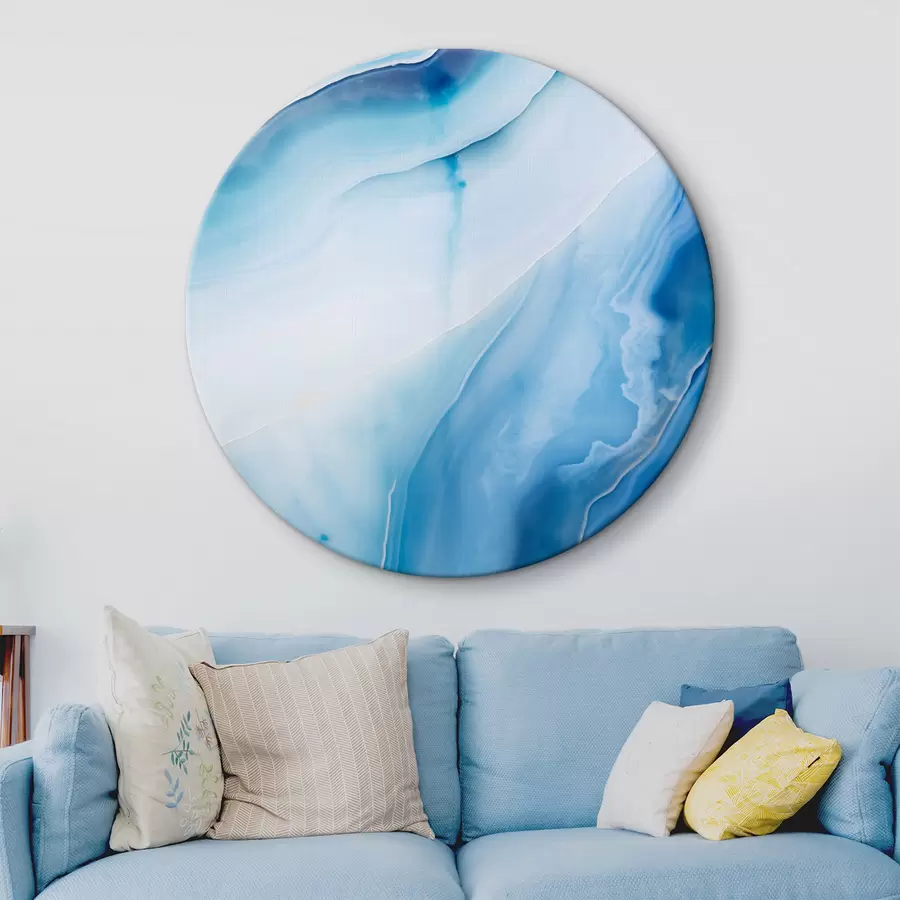 Paveikslėlis Abstraktus mėlynas ir baltas agato raštas, sūkurinės linijos ir gradientai, lygi tekstūra, modernus menas, minimalistinis r46291