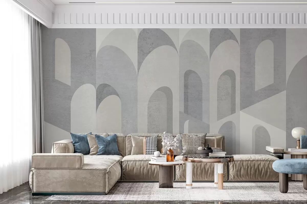 Fototapetai arkos urbanistinės metamorfozės pilkos ir šaltų smėlio atspalvių tonais w04812v1 - Uwalls.lt Fototapetai arkos urbanistinės metamorfozės pilkos ir šaltų smėlio atspalvių tonais w04812v1