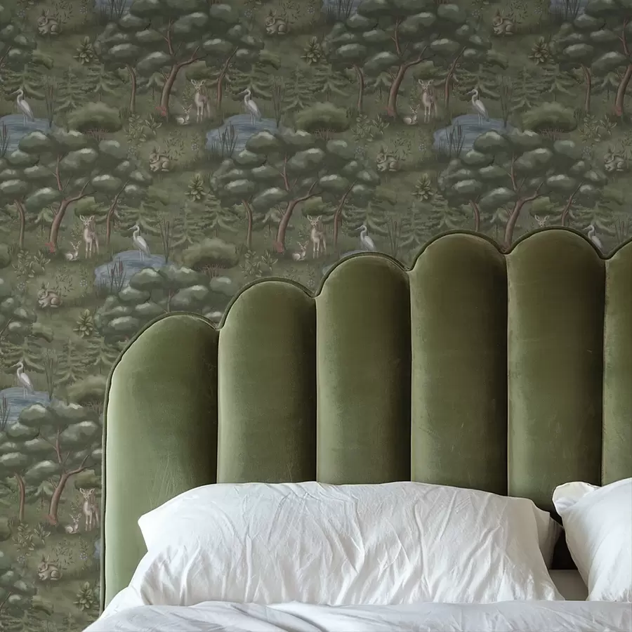 Fototapetai Miško proskynė su elniukais, triušiais ir garniais a00680 - Uwalls.lt Fototapetai Miško proskynė su elniukais, triušiais ir garniais a00680