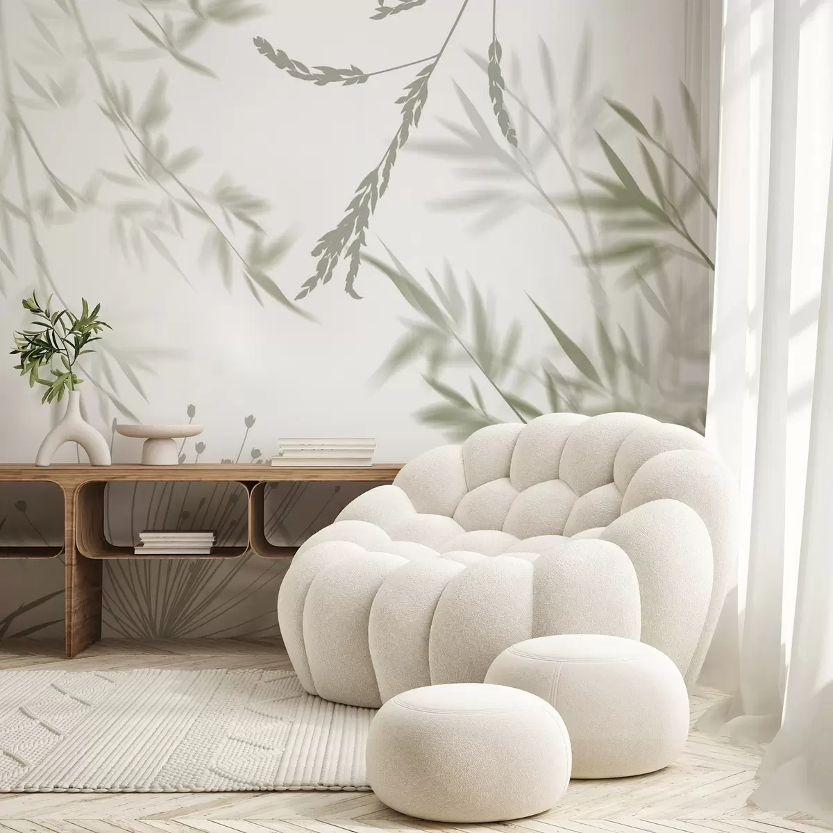 Fototapetai Lapų siluetai w04850