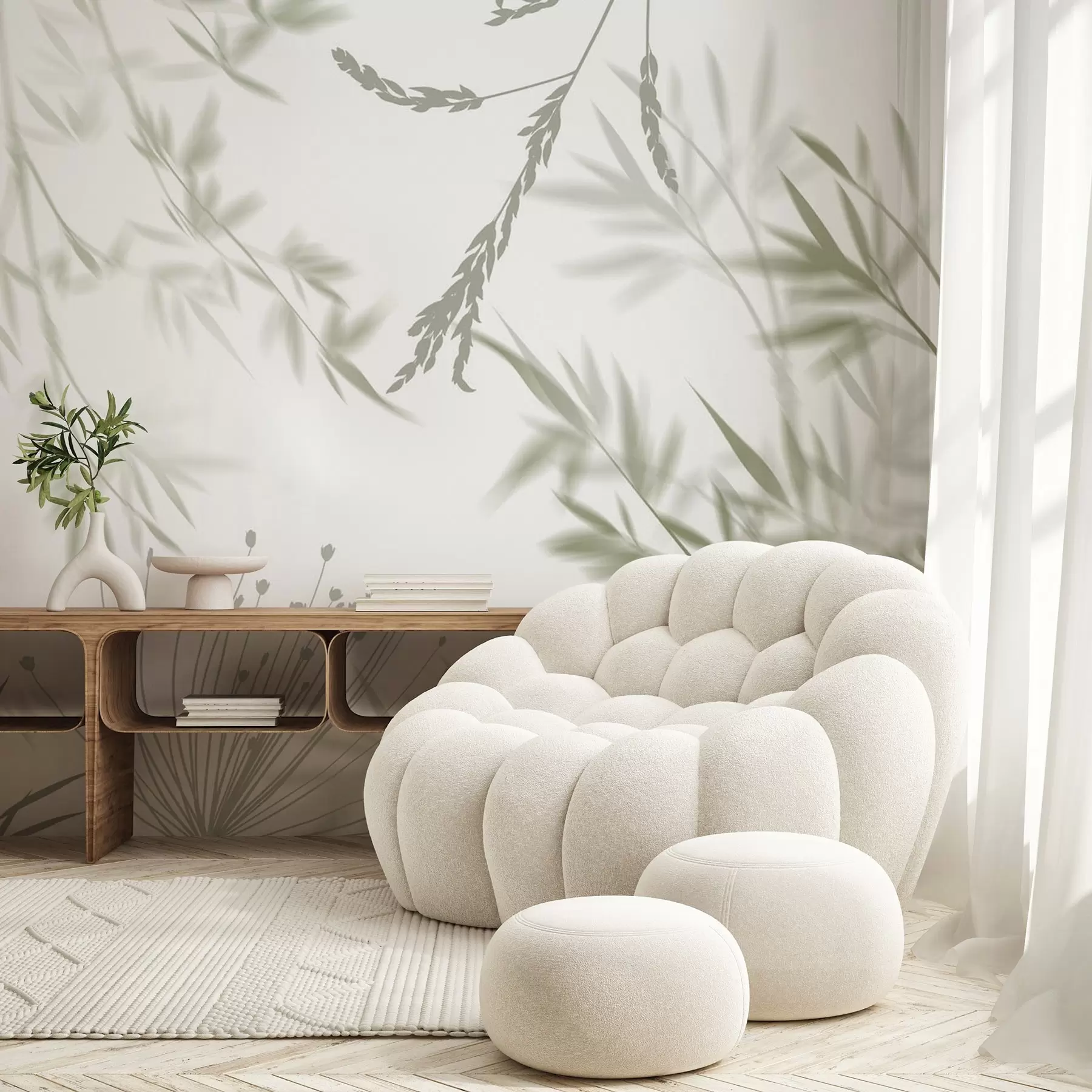 Fototapetai Lapų siluetai w04850