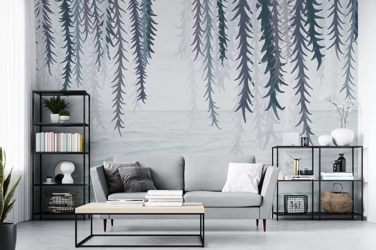 Fototapetai Subtilūs vynmedžiai, kabančios virš vandens, akvarelės stiliumi w04830v3 - Uwalls.lt Fototapetai Subtilūs vynmedžiai, kabančios virš vandens, akvarelės stiliumi w04830v3