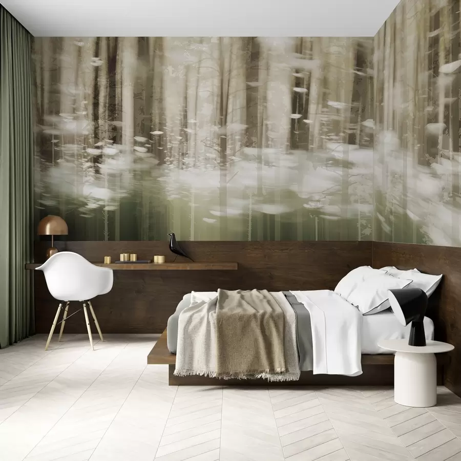 Fototapetai Stilizuoti medžio kamienai pastelinėmis spalvomis w04844