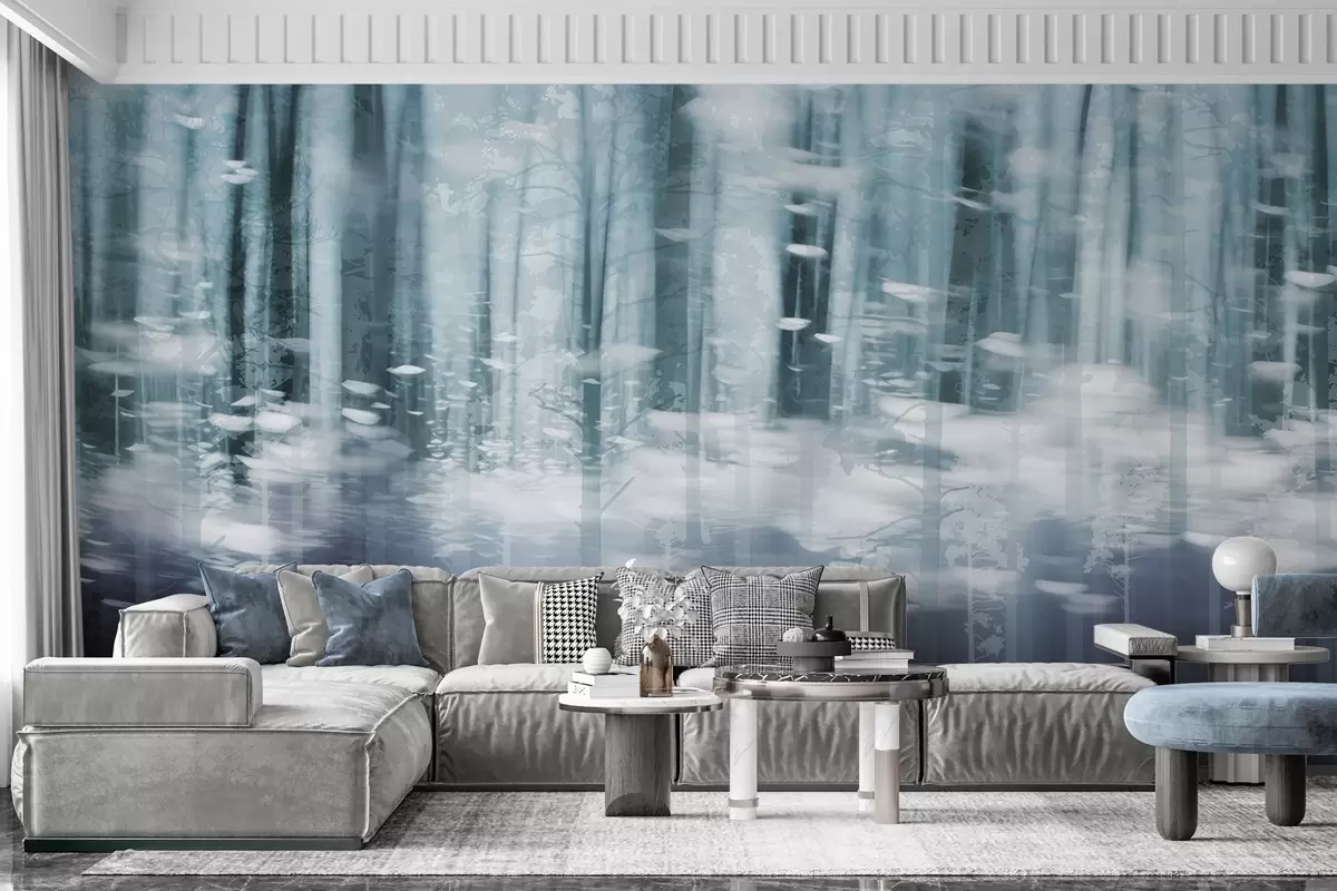 Fototapetai Stilizuoti medžio kamienai pastelinėmis spalvomis w04844v1