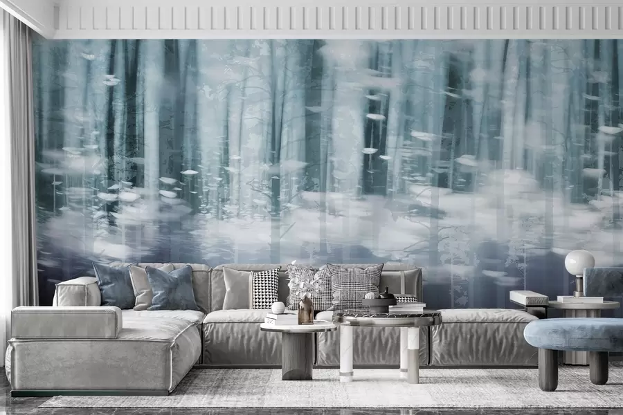 Fototapetai Stilizuoti medžio kamienai pastelinėmis spalvomis w04844v1