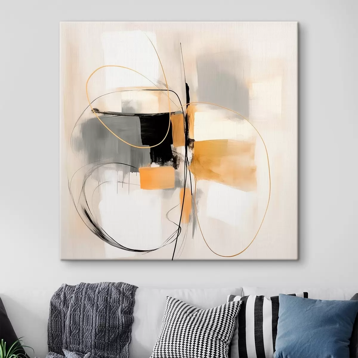 Paveikslėlis Abstrakcija, linijos ir formos aliejaus stiliumi s46322 - Uwalls.lt Paveikslėlis Abstrakcija, linijos ir formos aliejaus stiliumi s46322