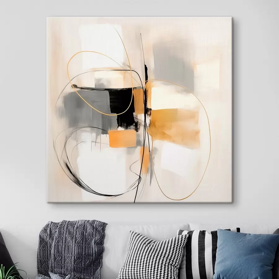 Paveikslėlis Abstrakcija, linijos ir formos aliejaus stiliumi s46322