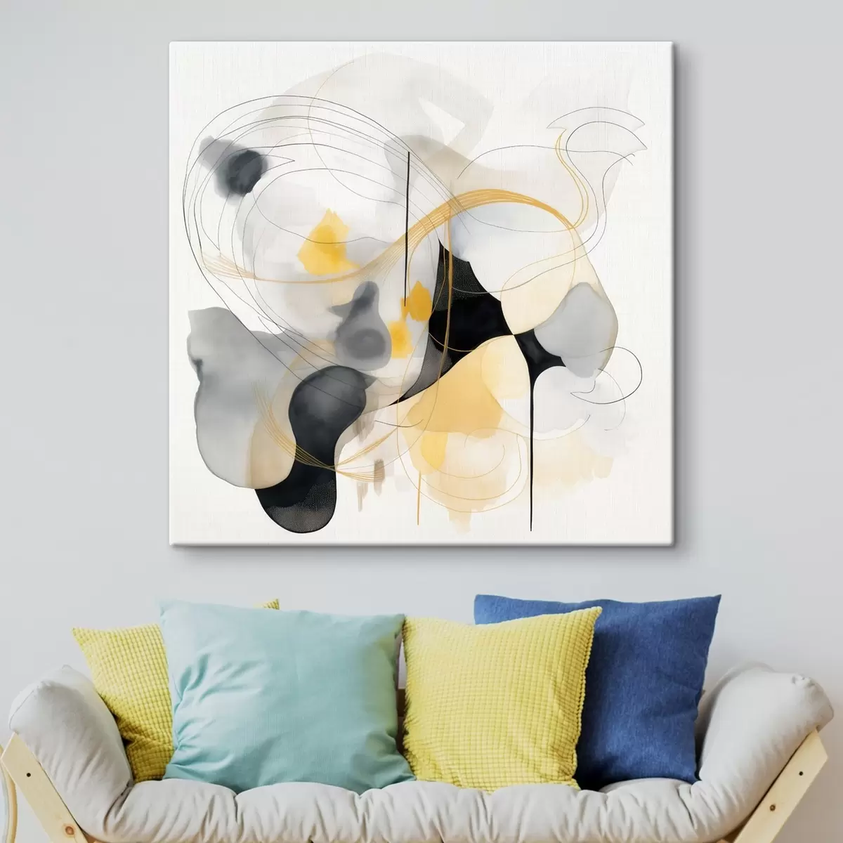 Paveikslėlis Chaotiškos linijos ir dėmės moderniu stiliumi s46335 - Uwalls.lt Paveikslėlis Chaotiškos linijos ir dėmės moderniu stiliumi s46335