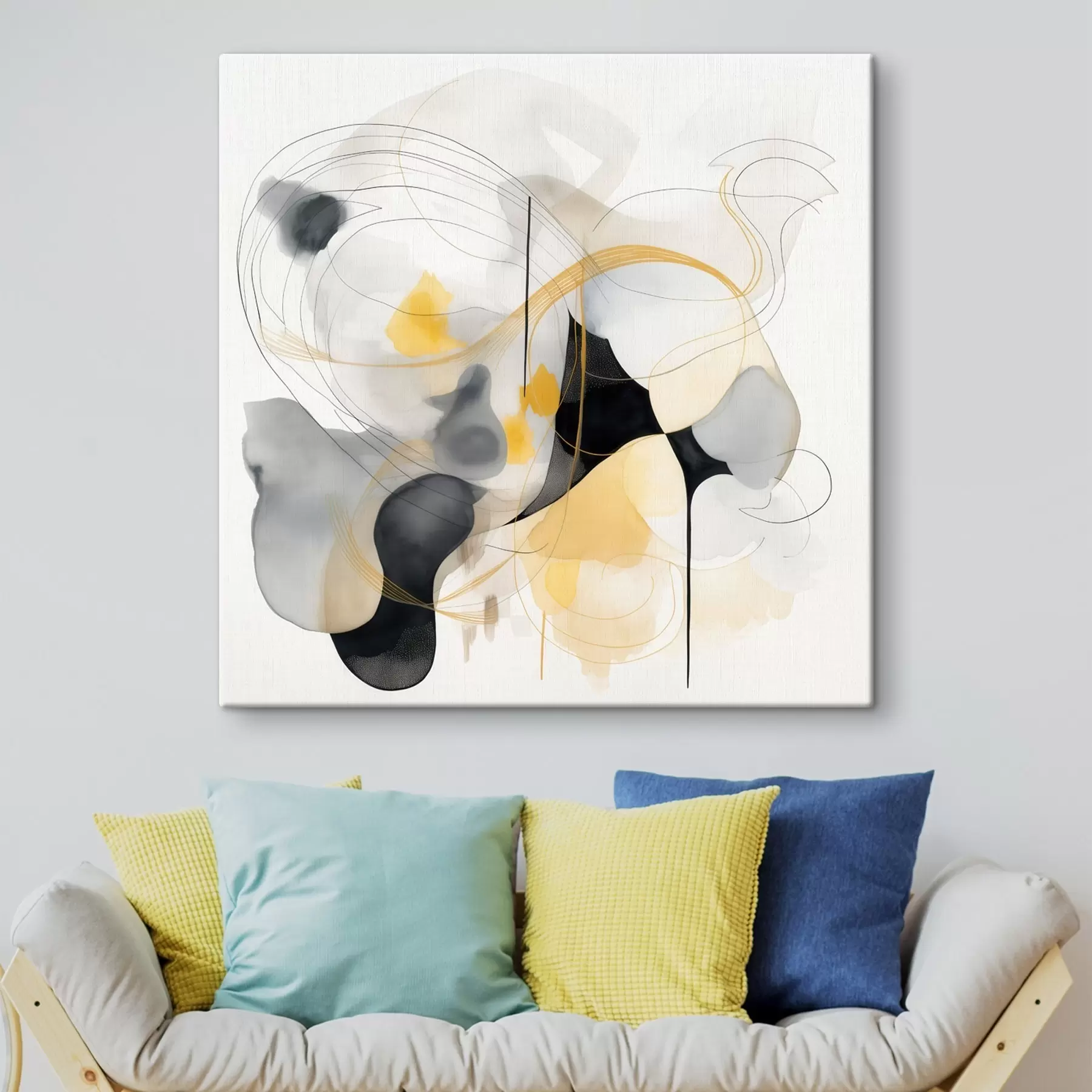 Paveikslėlis Chaotiškos linijos ir dėmės moderniu stiliumi s46335