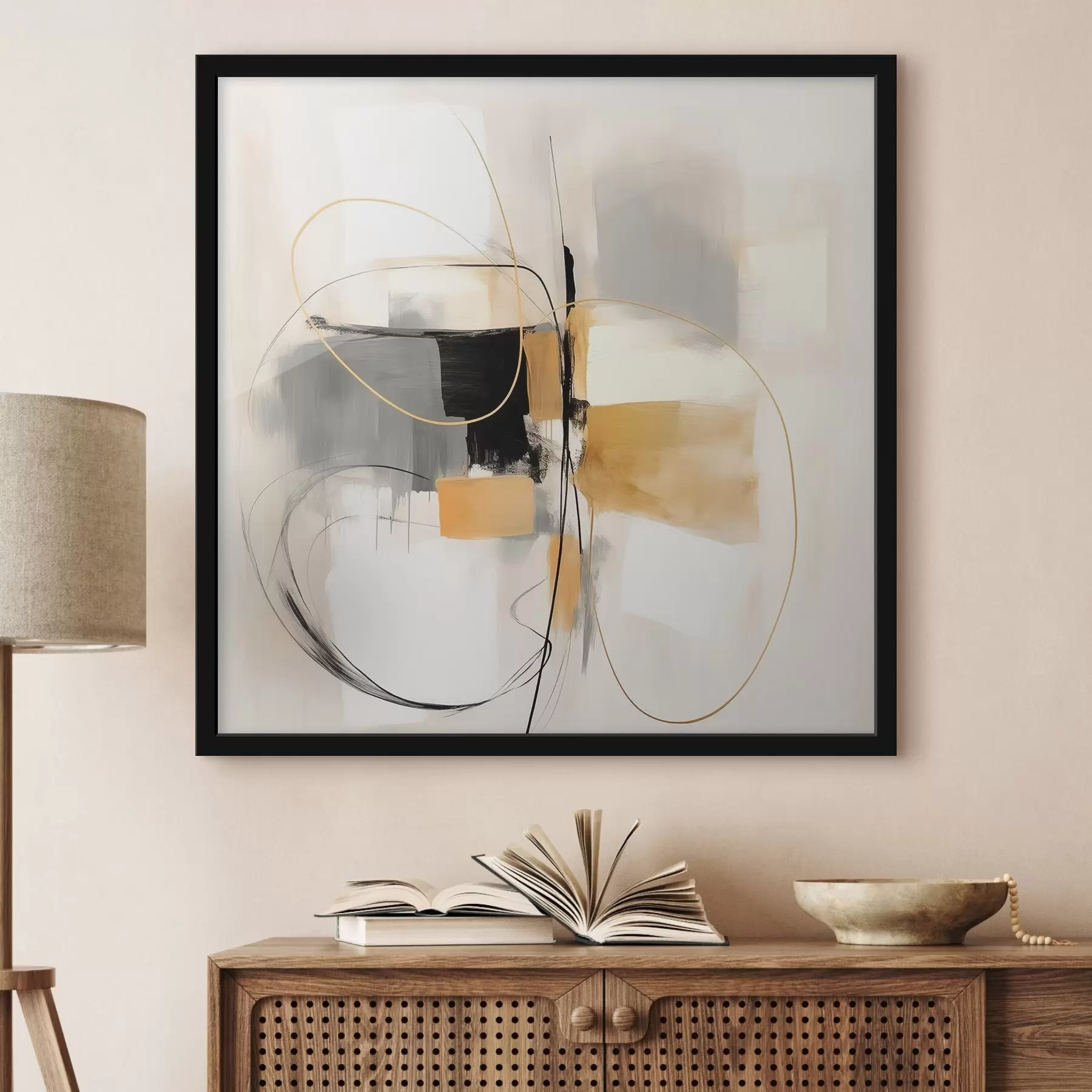 Fototapetai Abstrakcija, linijos ir formos aliejaus stiliumi f46322