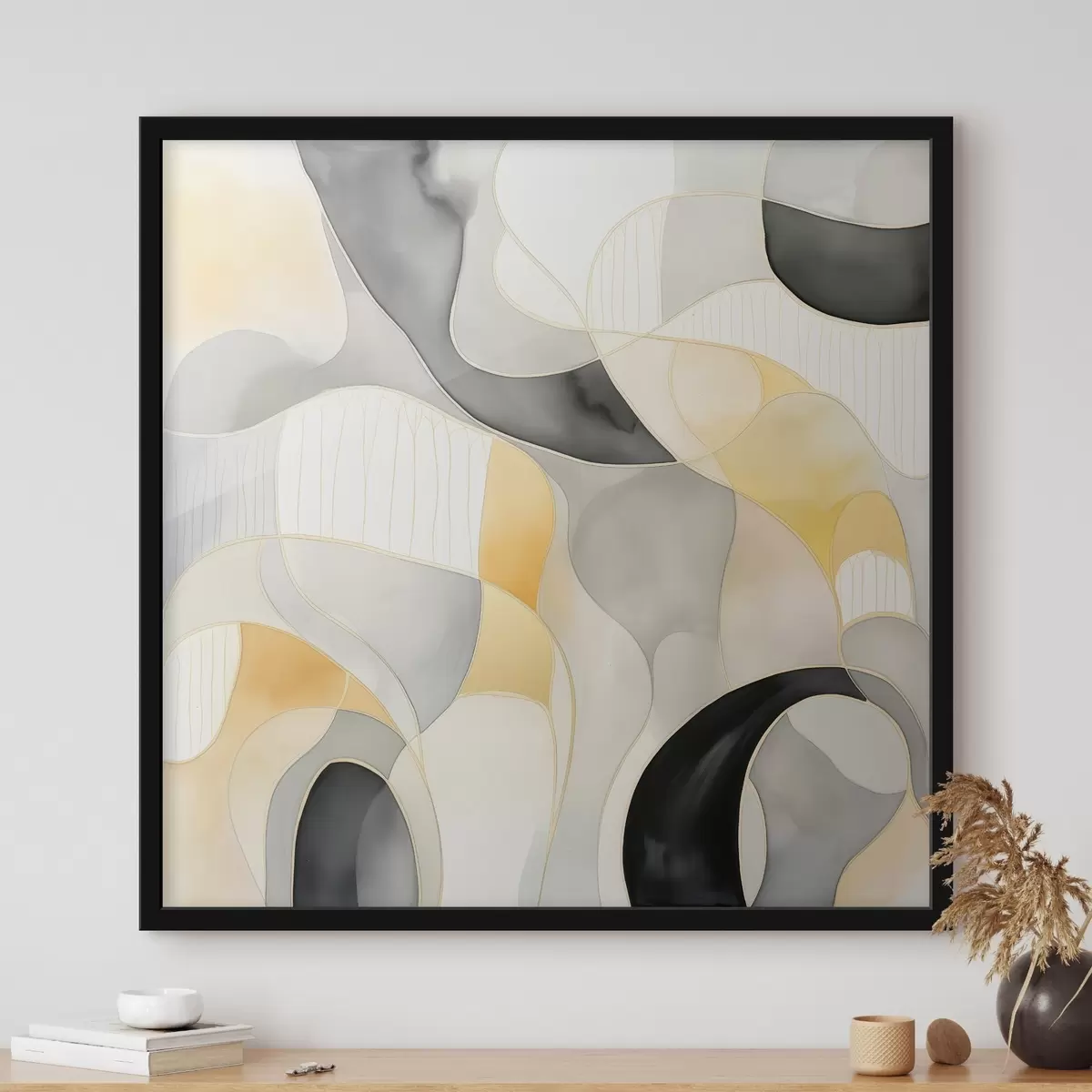 Plakatas Banguotos formos alkoholinių dažų stiliumi f46329