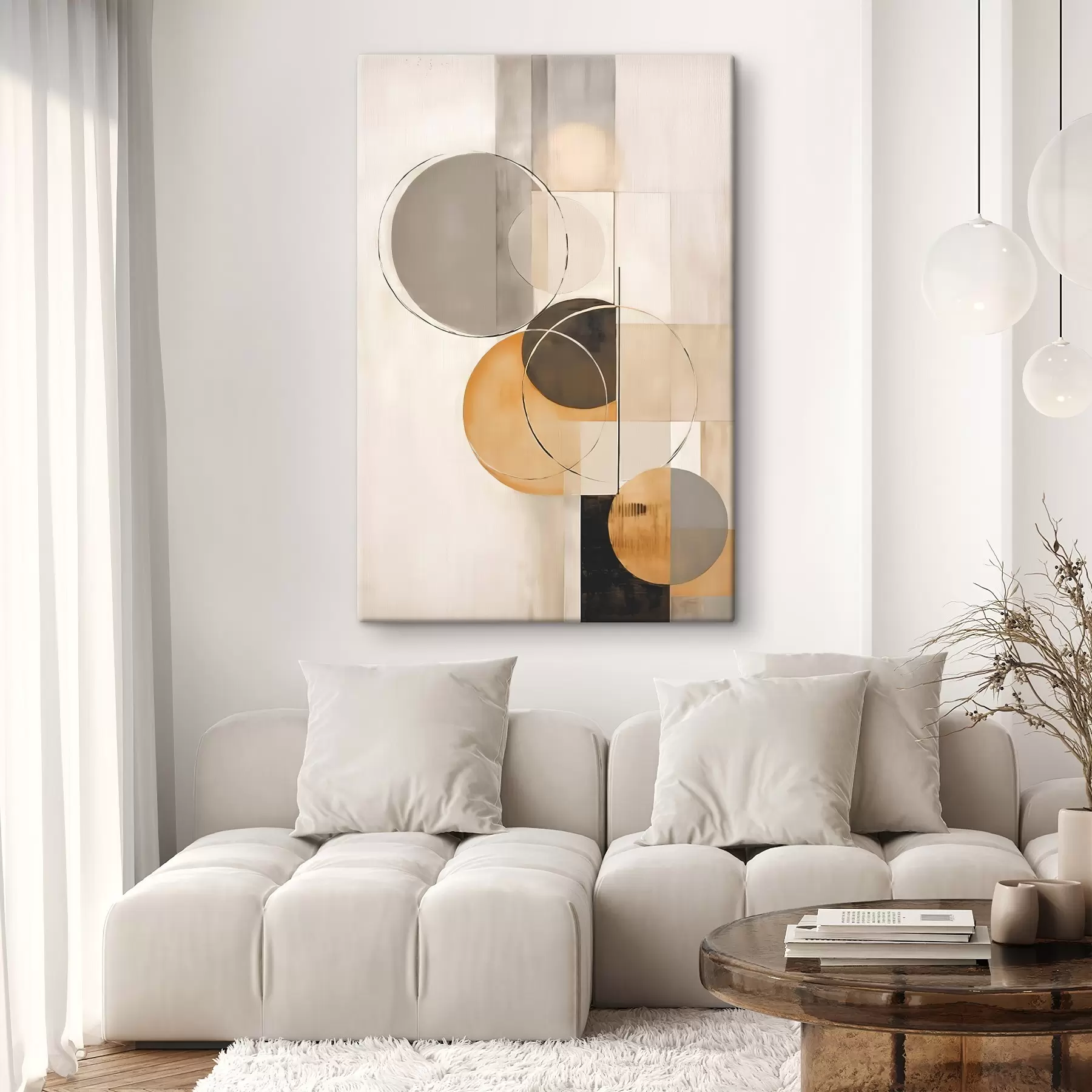 Paveikslėlis Geometrinė abstrakcija su apskritimais s46358