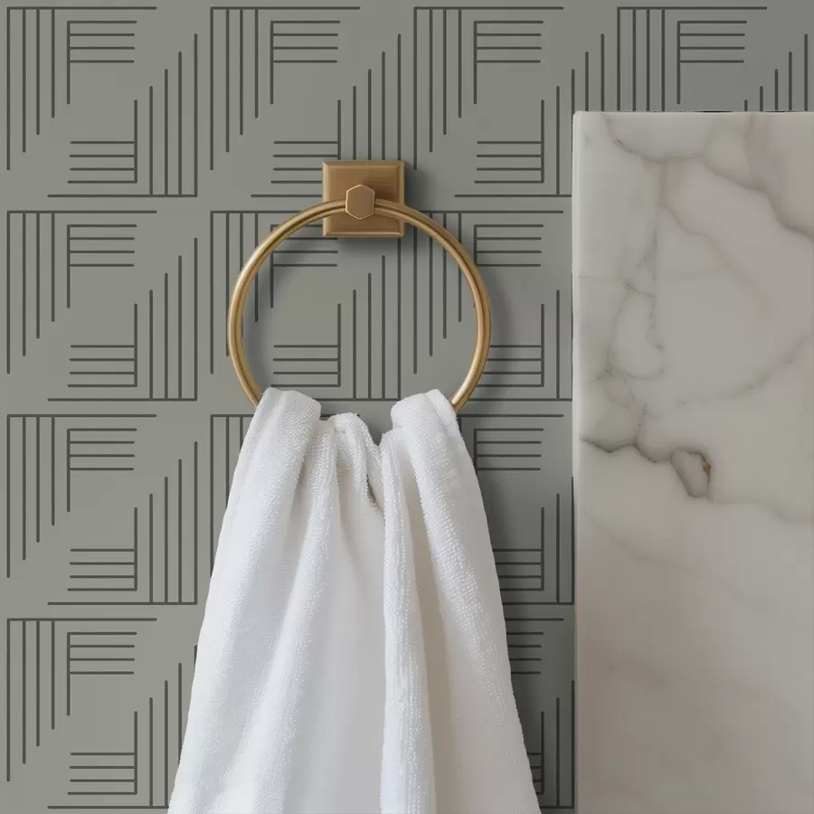 Fototapetai Linijiniai kampiniai blokai, sudarantys kvadratus šiltos pilkos spalvos a00907