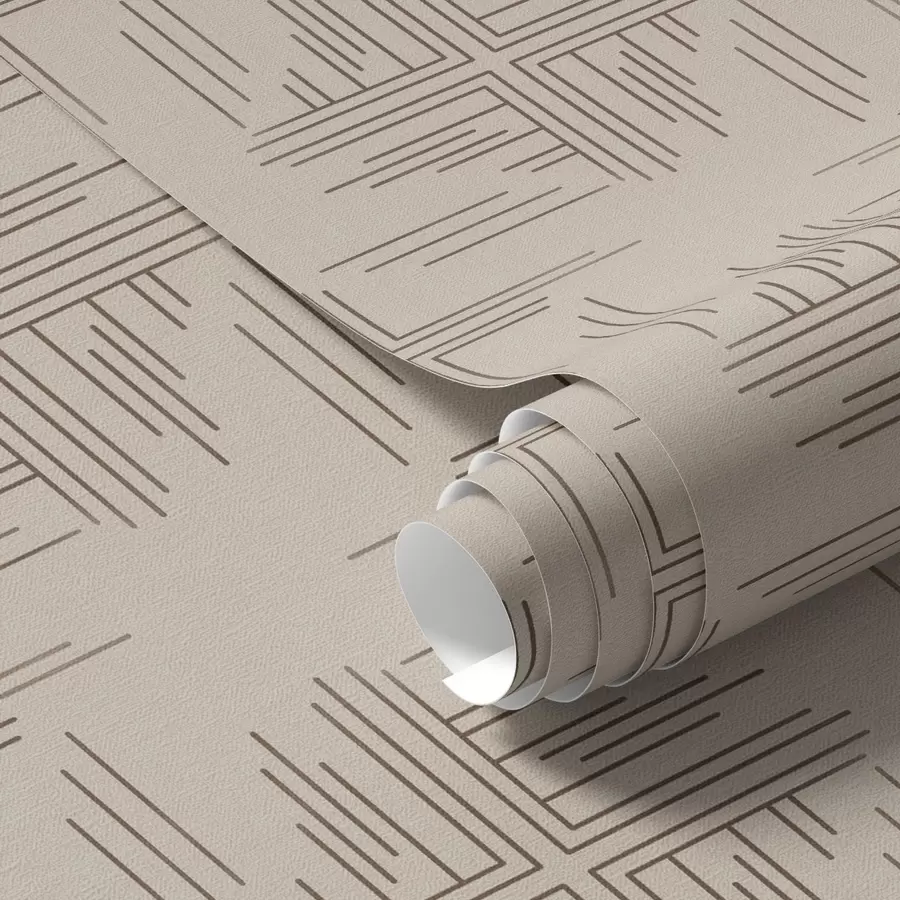 Fototapetai Kakavos linijų tinklelis su mažais centriniais kryželiais, smėlio spalvos a00911