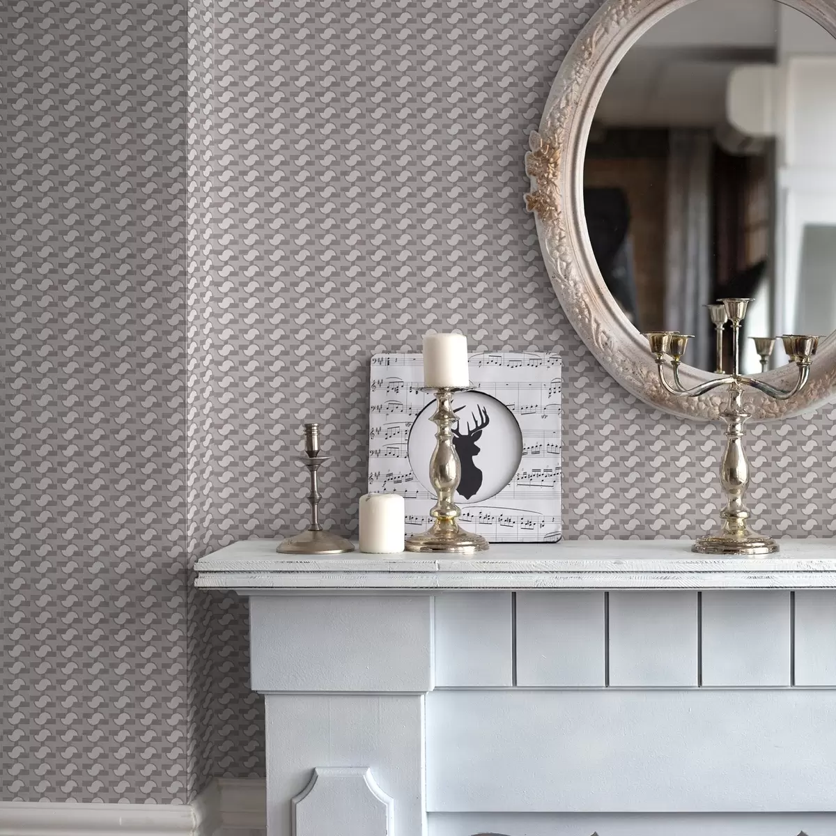 Fototapetai Mauve modulinės plytelės su sujungtais pusapvaliais a00915