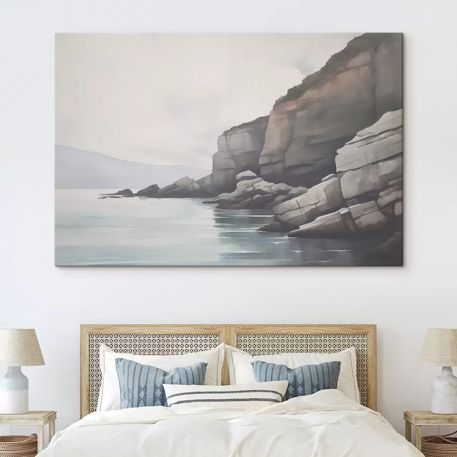 Paveikslėlis Uolėta pakrantė rūke s46464