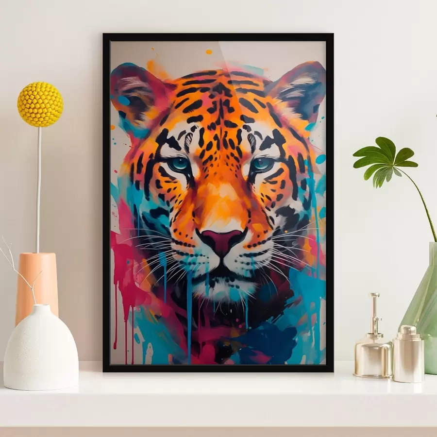 Fototapetai Gatvės meno stiliaus jaguaras f46476